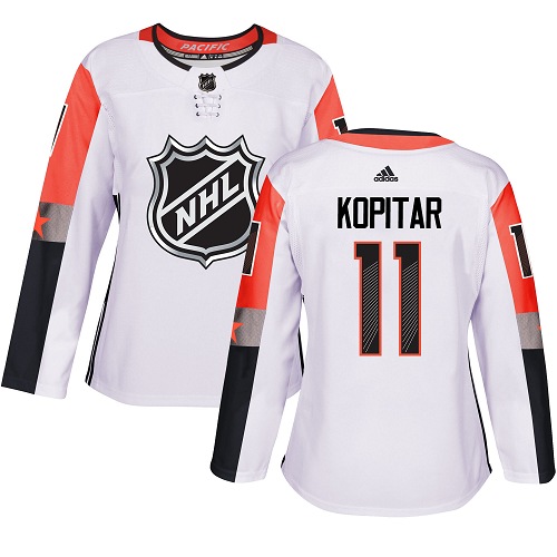 Adidas Los Angeles Kings #11 Anze Kopitar White 2018 All-Star Pacific Division Authentic Women Stitched NHL Jersey